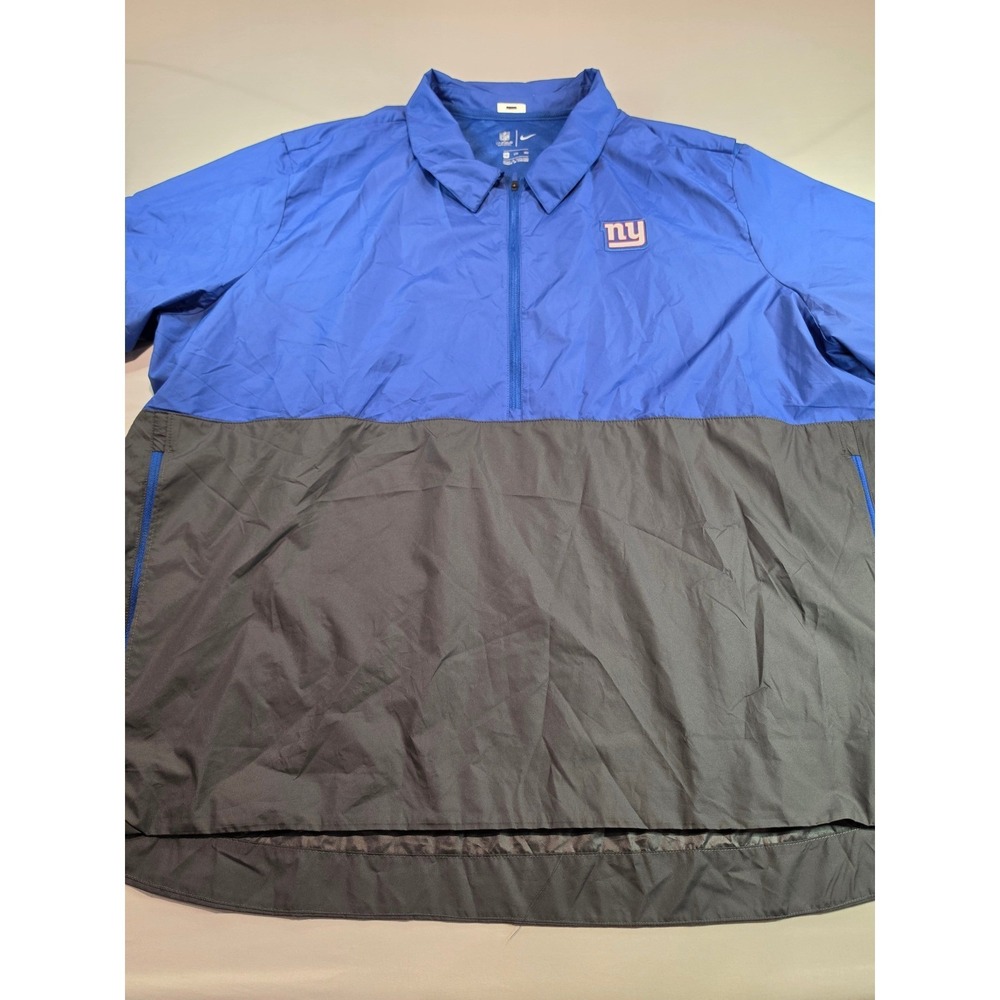 Nike NFL On-Field NY Giants Coach Rob Sale Windbreaker Jacket Mens 3XL Blue Grey
